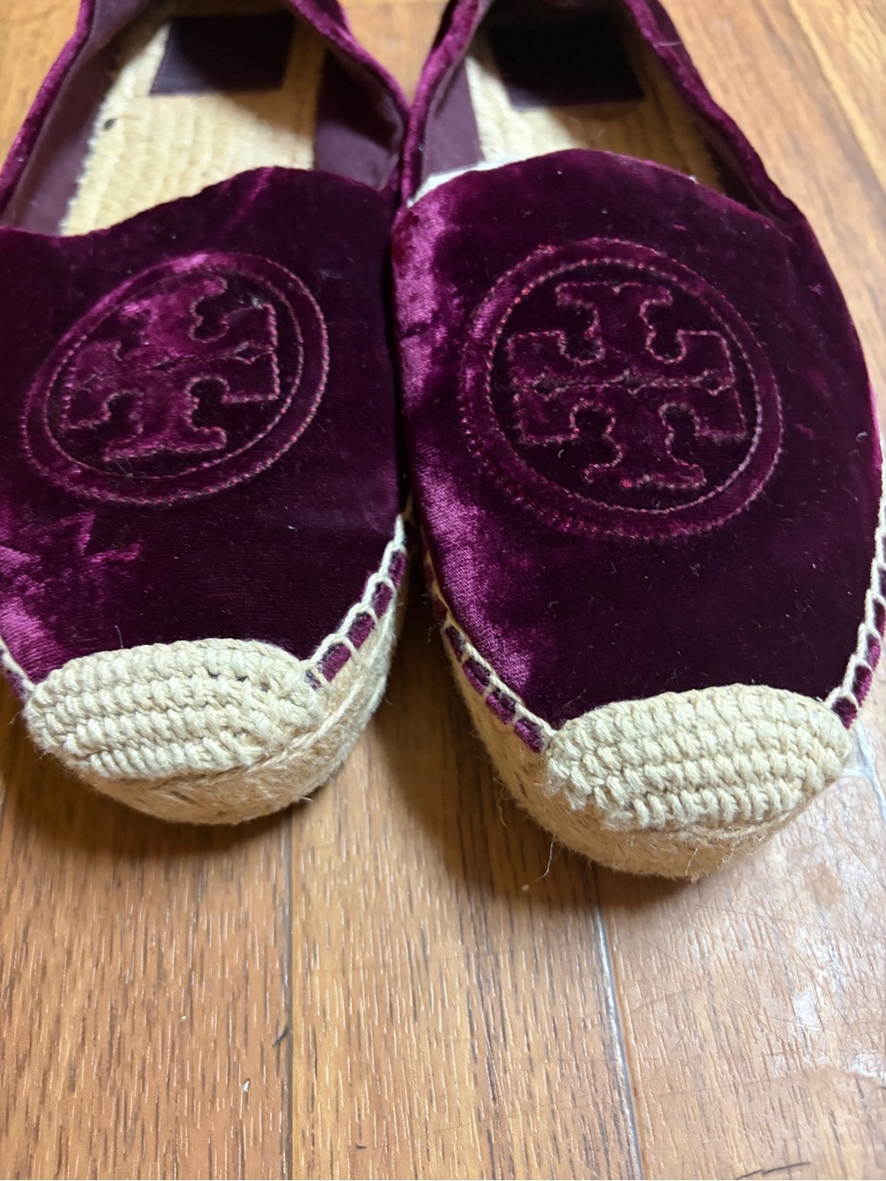 Tory Burch Velvet Espadrille Flats in Plum - Picture 4 of 4